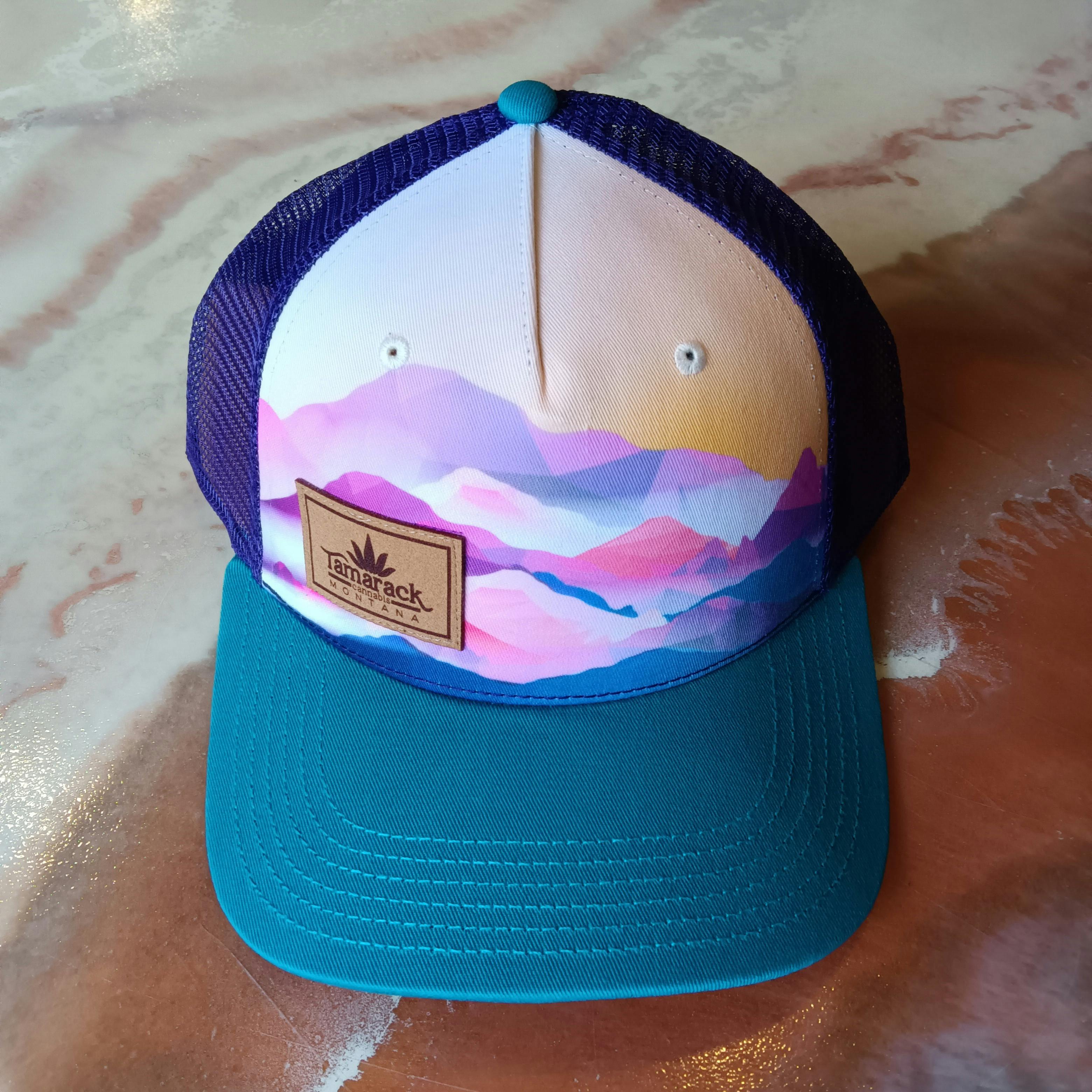 Hat - Ball Cap - Pyrenees Pink/Teal $25