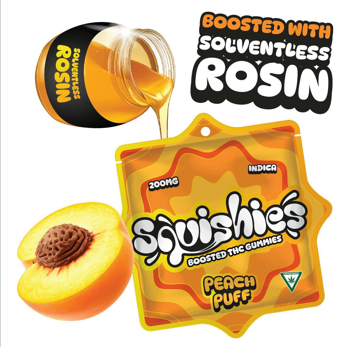 Peach Puff | Solventless Rosin Boosted Gummies | 200mg (10pk)