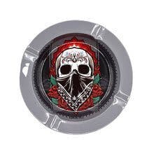 LEAF SKULL METAL ROLLING TRAY