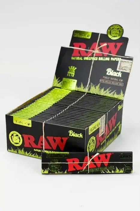RAW - KING SIZE Black Organic Hemp Rolling Papers (8468)
