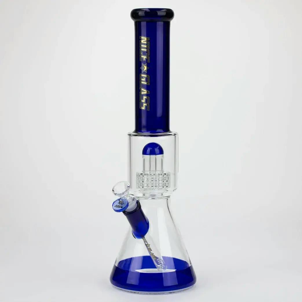 2277 - BLUE 16" Nice Glass | Large Stereo Matrix Perc Beaker