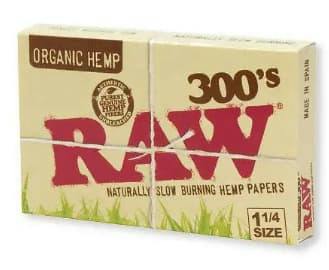 RAW - Organic Hemp 300's 1 1/4 Rolling Papers