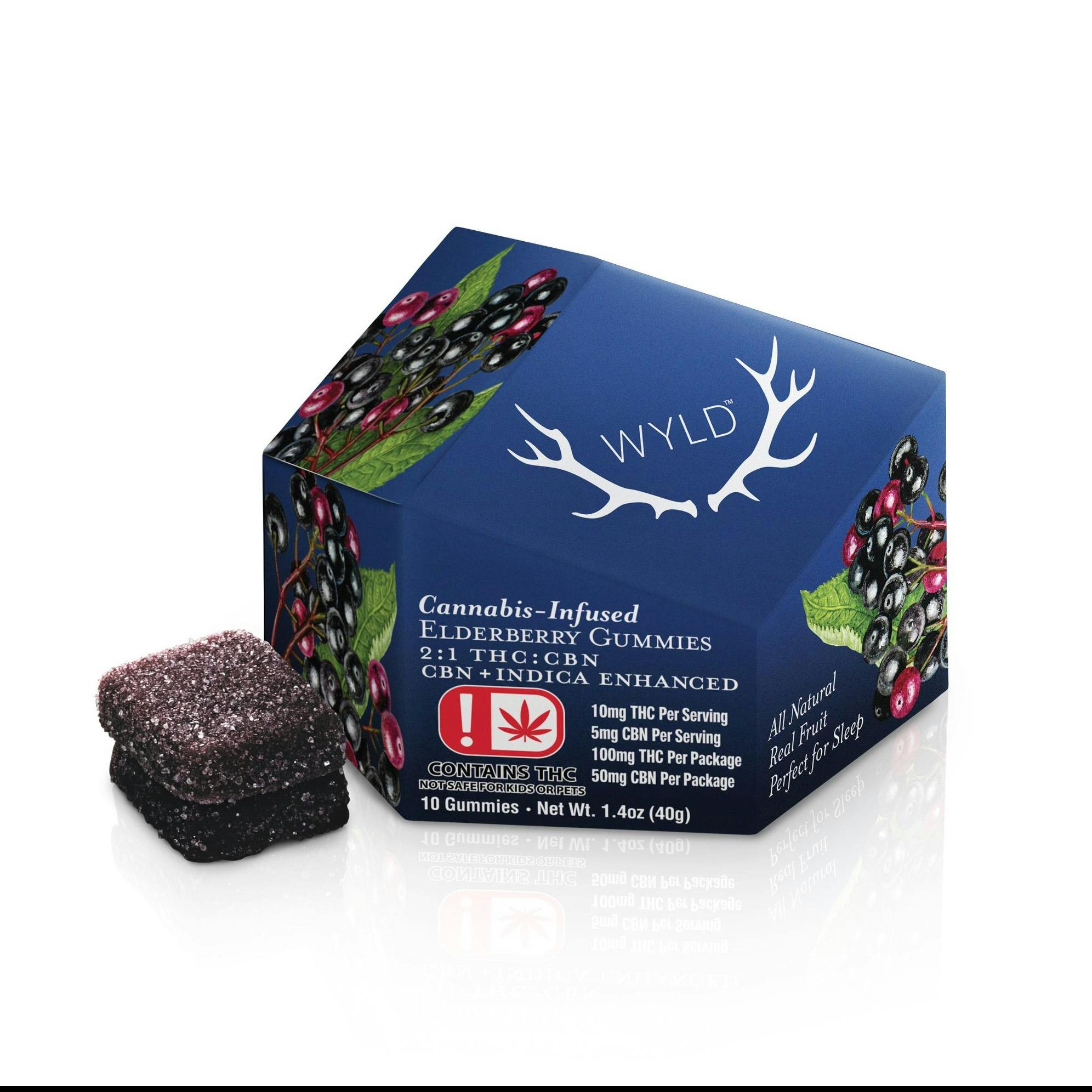 100mg Elderberry | 2:1 | THC:CBN | Wyld Gummies