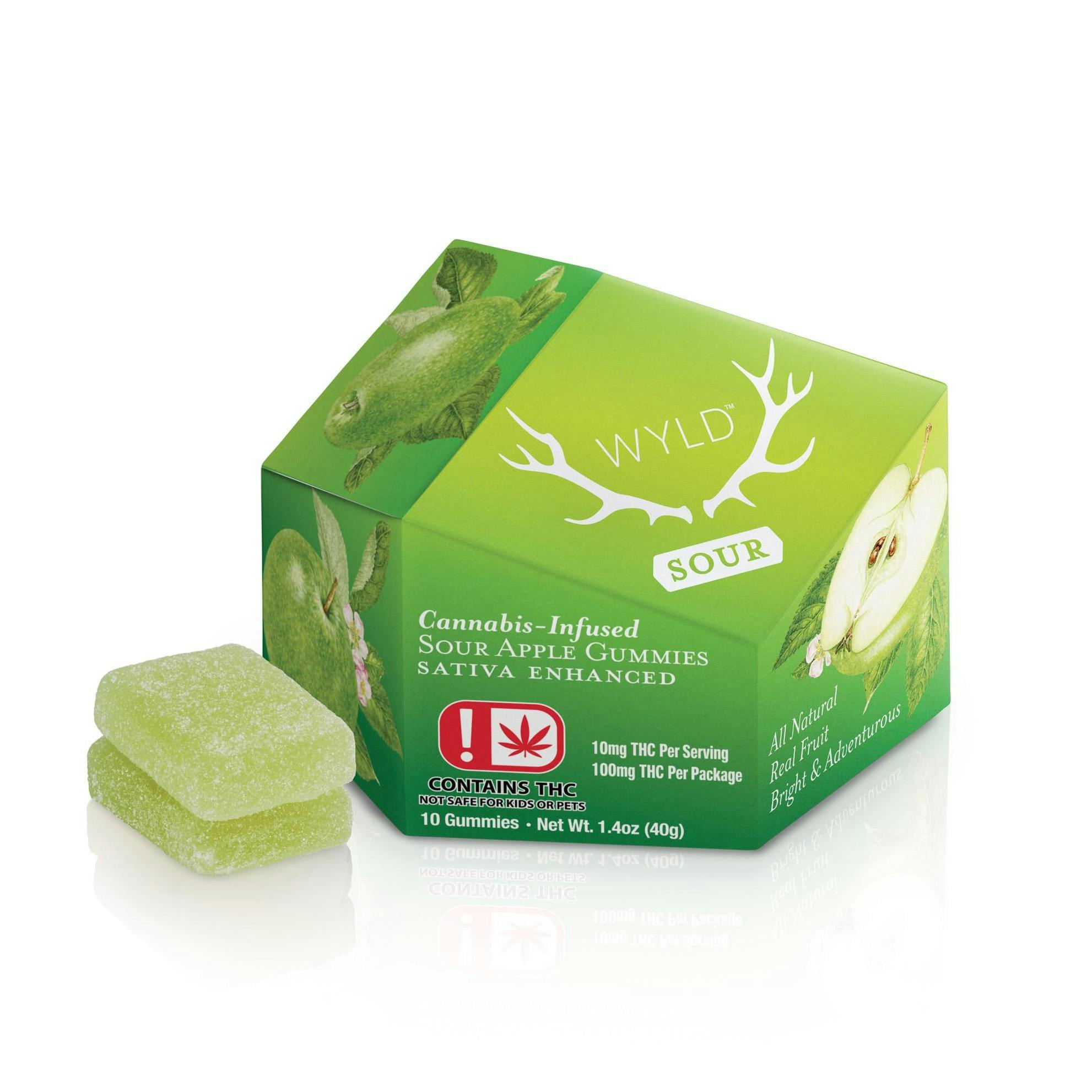 100mg Sour Apple | Wyld Gummies