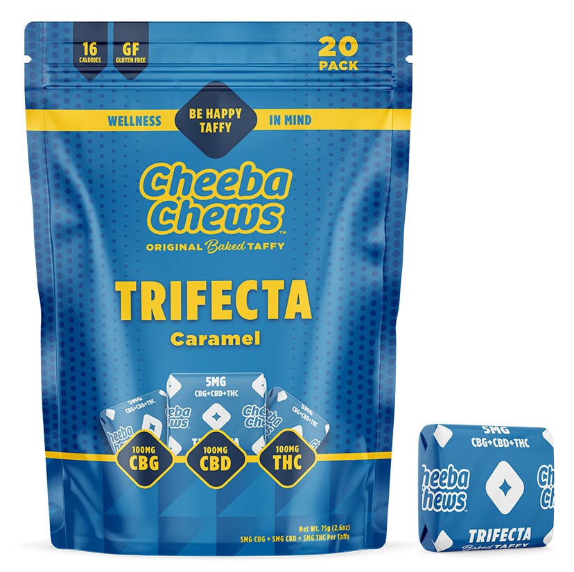 100mg Caramel Trifecta Taffy 1:1:1 | Cheeba Chews