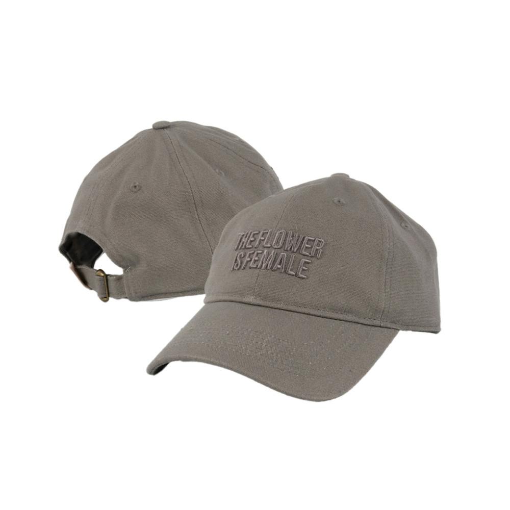 Flower is Female - 3D Embroidered - Grey [OS]
