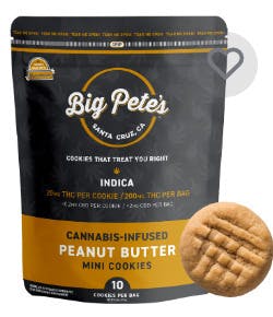 Big Pete's Treats | Indica Peanut Butter Mini Cookies | Edible | 10pk