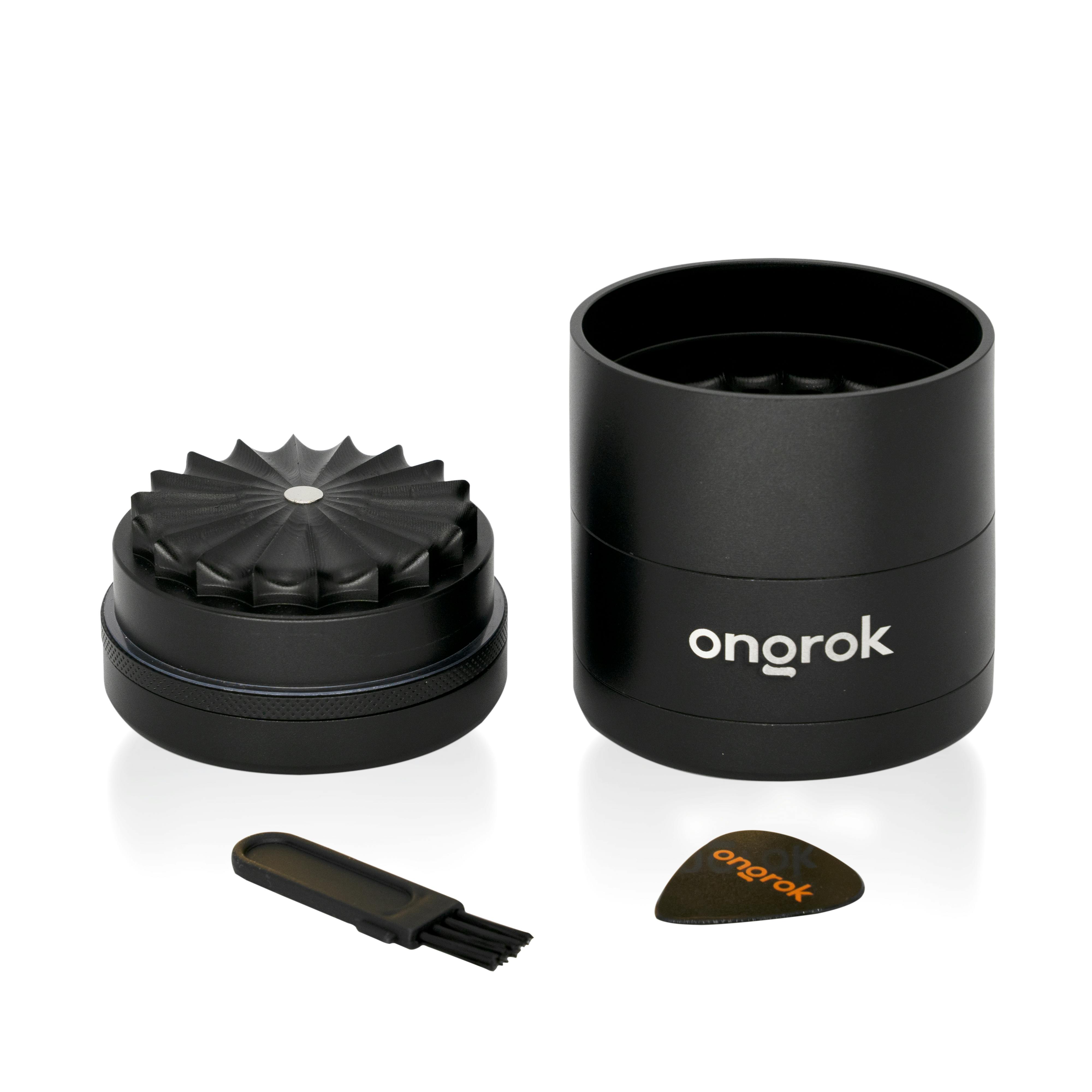 Flower Teeth Storage Grinder - 5pc - Black