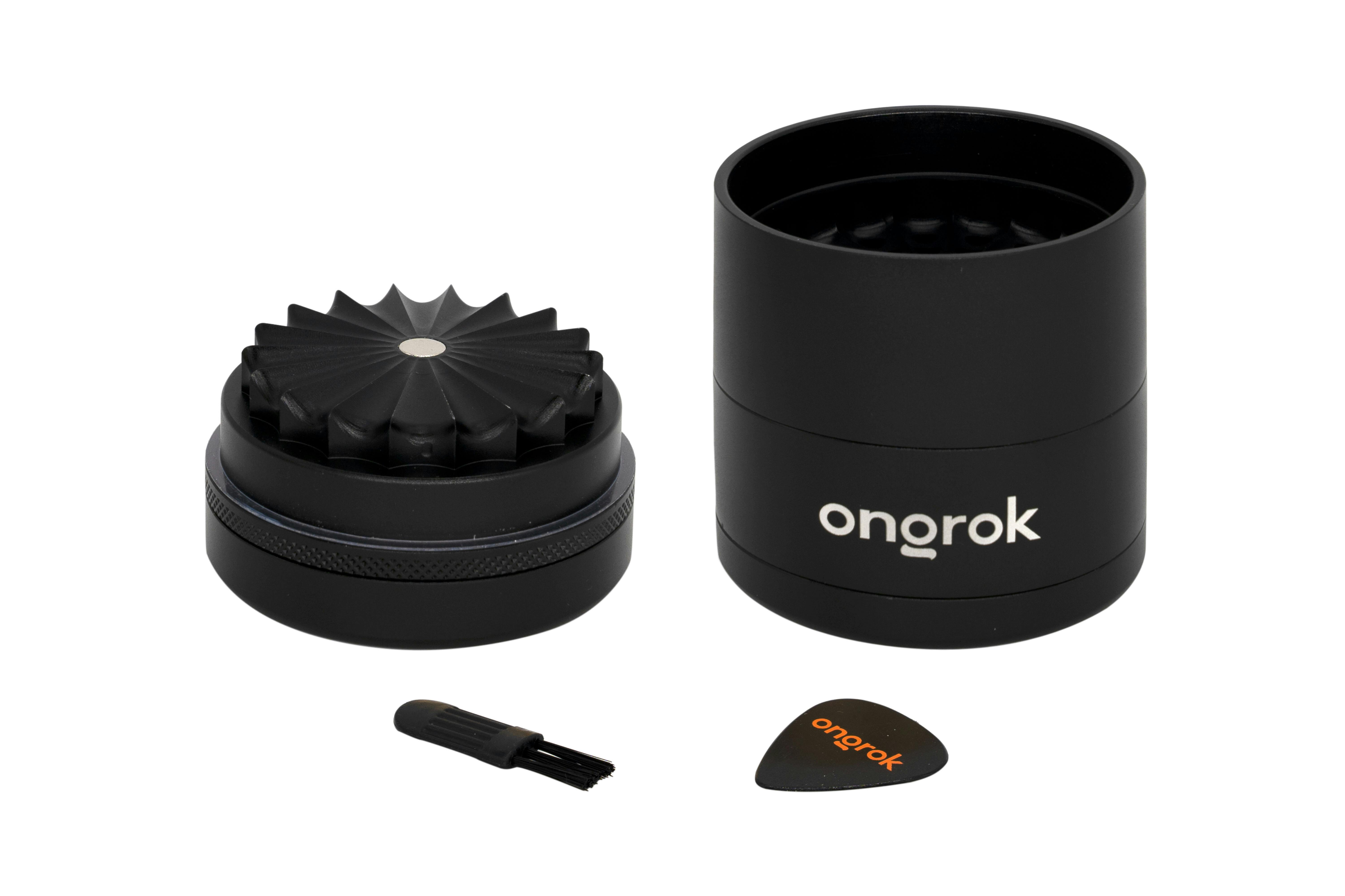 Mini Flower Petal Toothless Grinder - 5pc - 55mm - Black