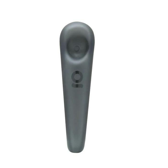 Frosted Teardrop Spoon Pipe - 4" - Grey