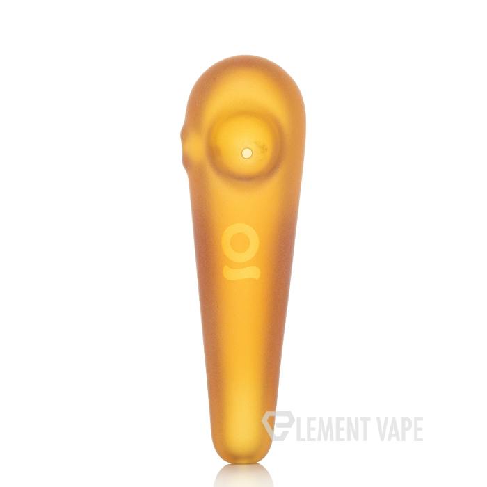 Frosted Teardrop Spoon Pipe - 4" - Gold