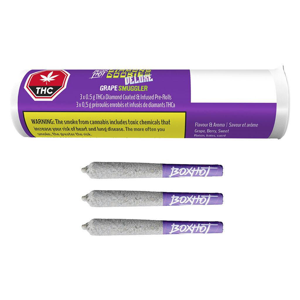 Diamond Doobies Deluxe – Grape Smuggler Infused Pre-Rolls - 3x0.5g