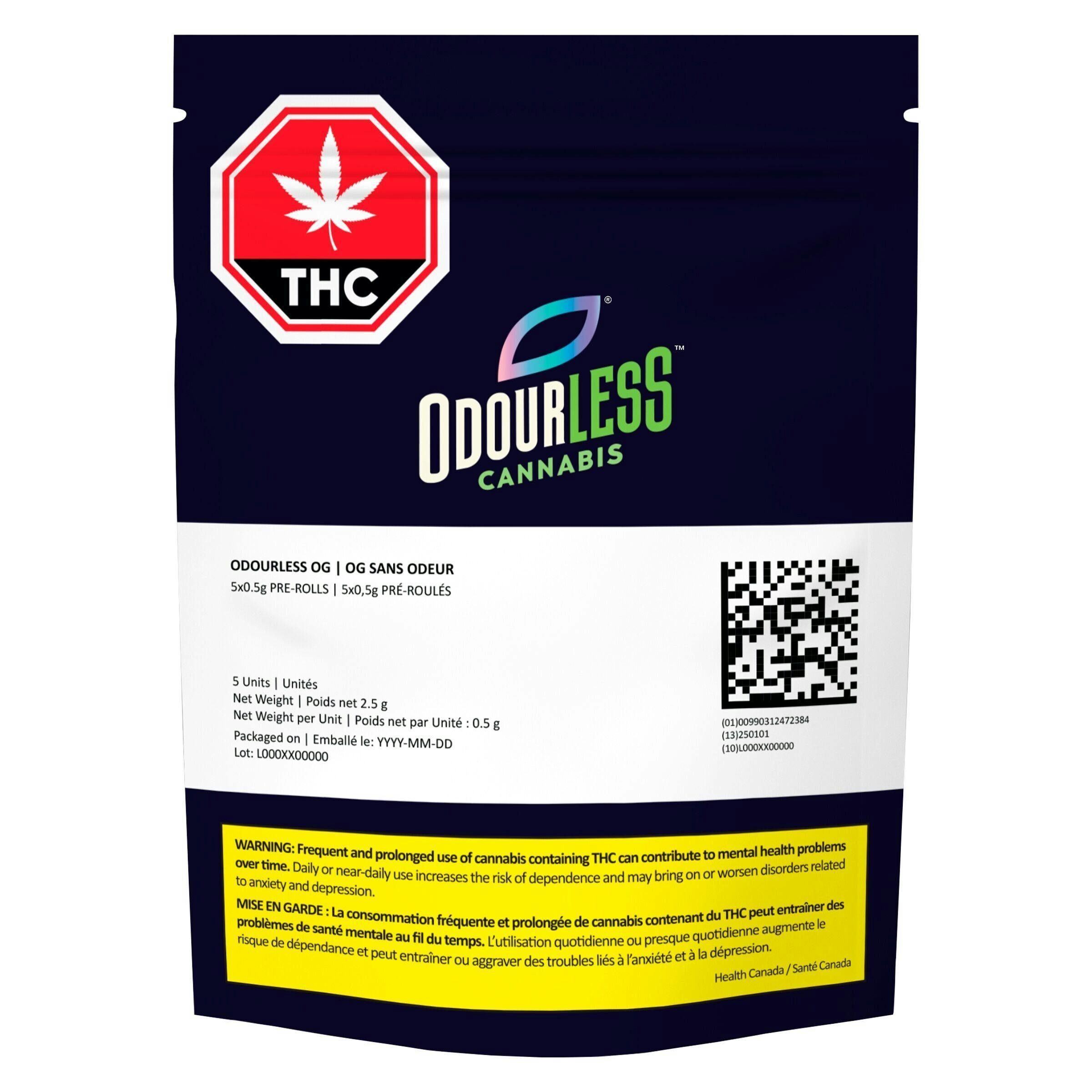 Odourless OG Pre-Rolls - 5x0.5g