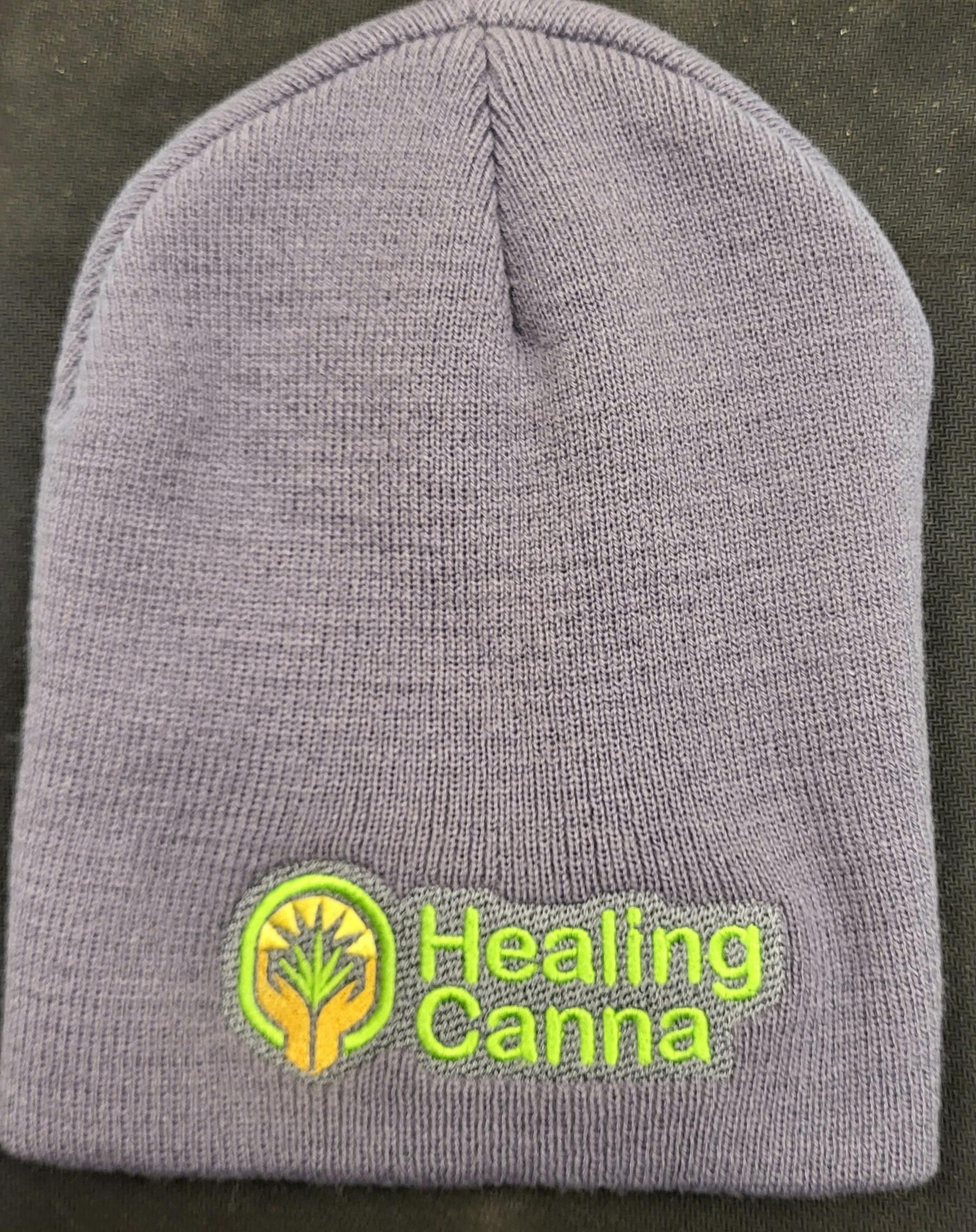 Healing Canna Beanie - Gray/Full