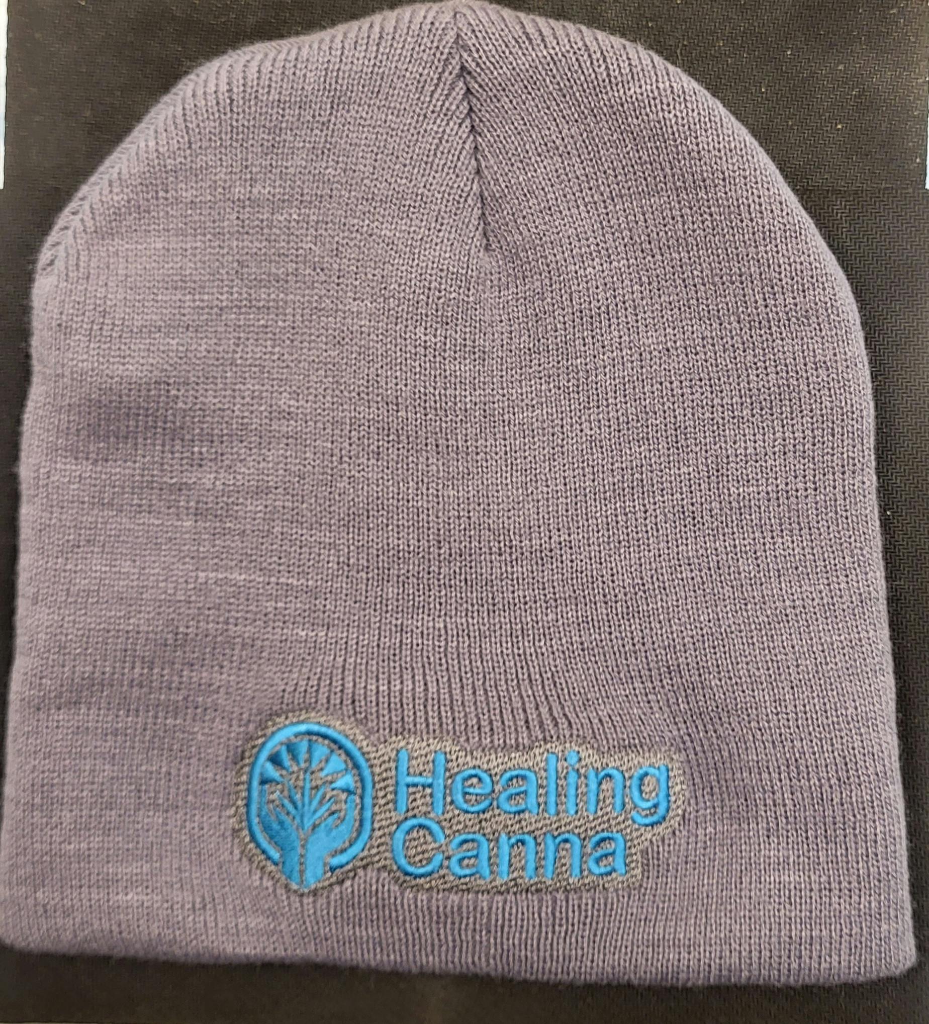Healing Canna Beanie - Gray/Blue