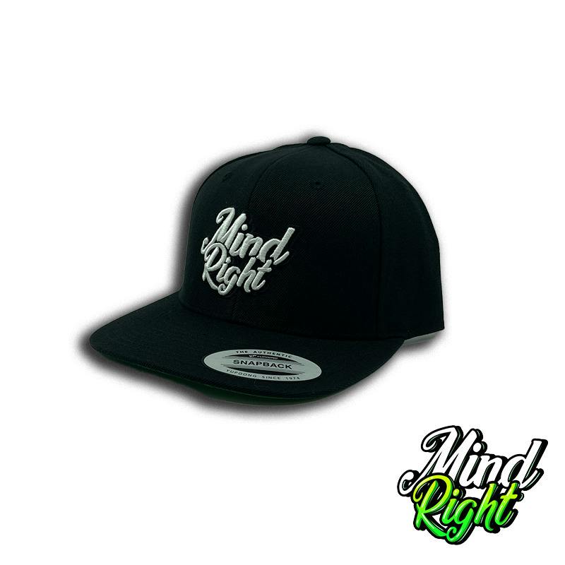 MindRight Baseball Hat - Black - White Logo
