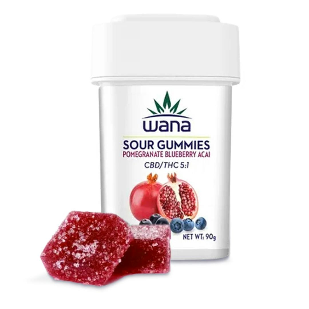 Wana - Gummies 5:1 CBD/THC - Pomegranate Blueberry Acai