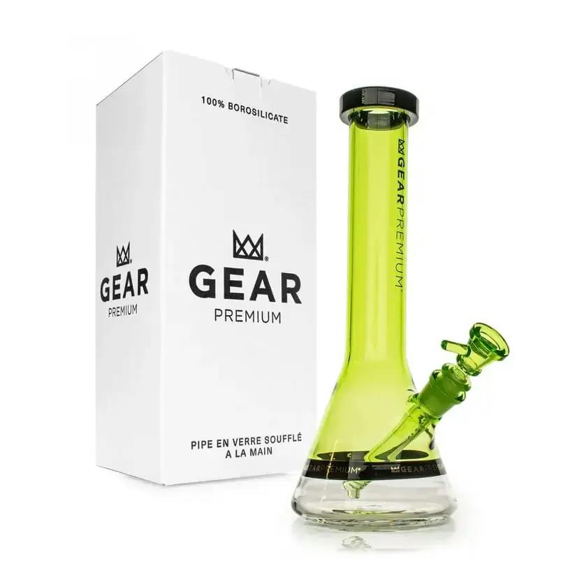GEAR Premium 12" Tall Lime Green Tuxedo Beaker Base Water Pipe