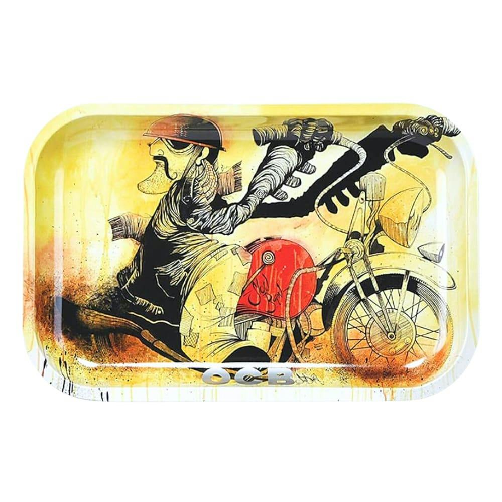 OCB Motorcycle Metal Rolling Tray - Medium