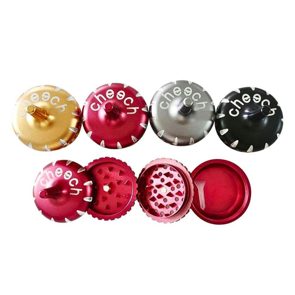 Cheech 63mm 4 Piece Spinner Grinder - Grey