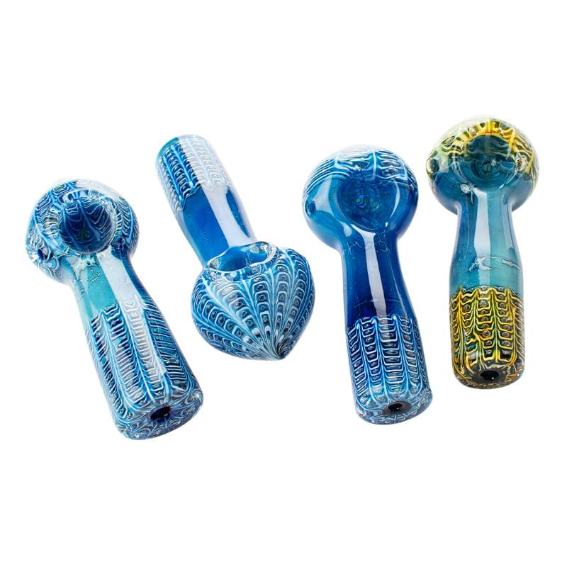 OG Original Ocean Feather Glass Spoon Pipe
