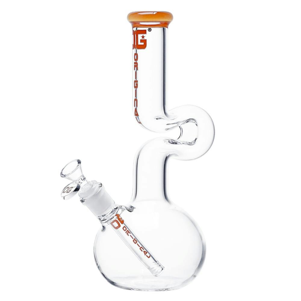 Orange Twisted Neck Bong