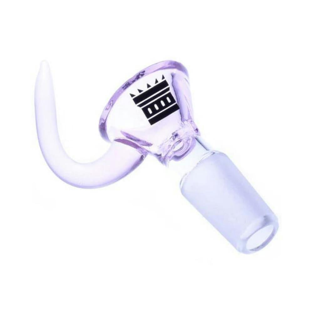 14mm Castle Glass Horn Bowl - Pink