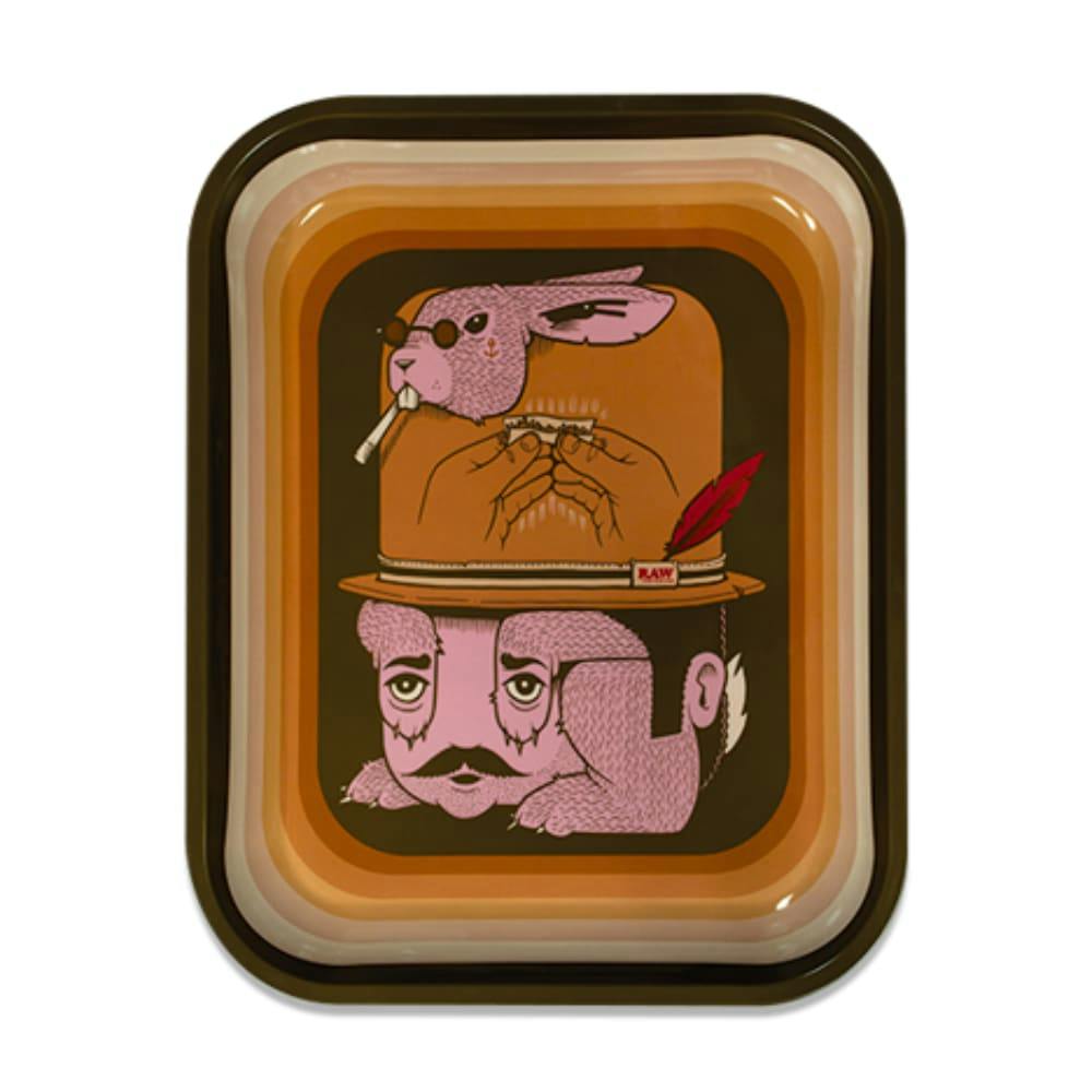 Raw Artist Series Jeremy Fish Metal Rolling Tray - Medium