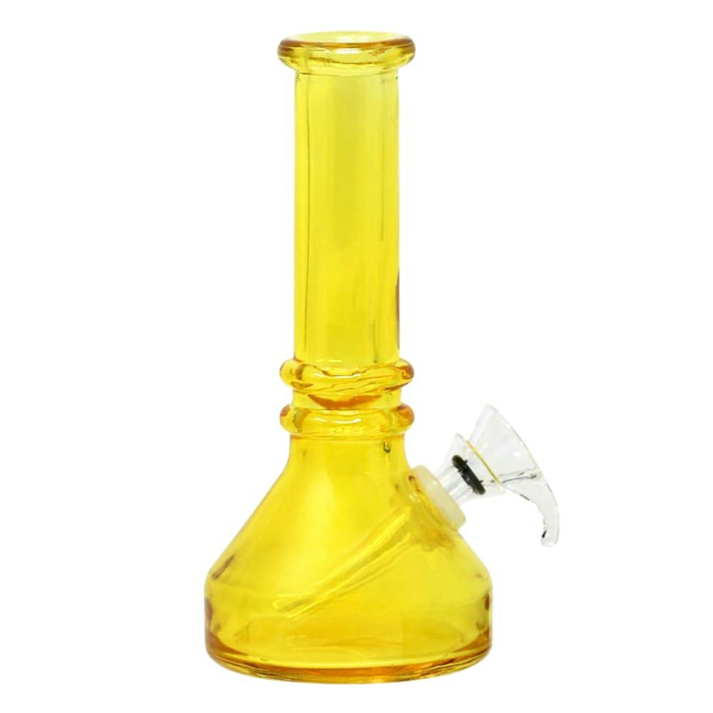 6" Blueberry Bright Mini Beaker Bong - Gold