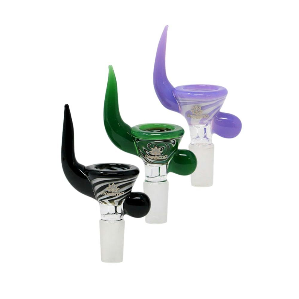 14mm Preemo Glass Swirl Worked Bowl - Assorted Colours