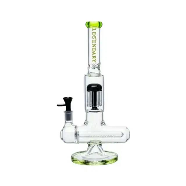 13" Legendary Inline Tree Perc Waterpipe Neon Green