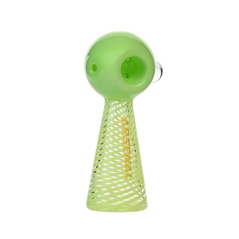 Milk Green Orb Tower Hand Pipe