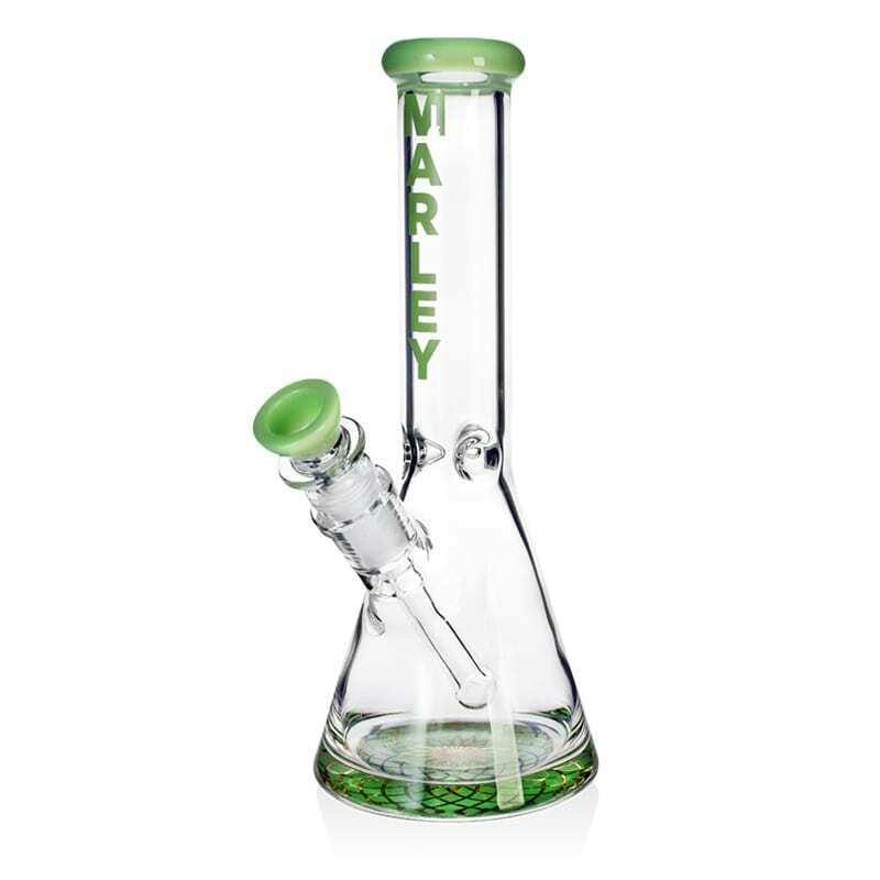 Milk Green 10" Marley Crystal Prism Solid Beaker