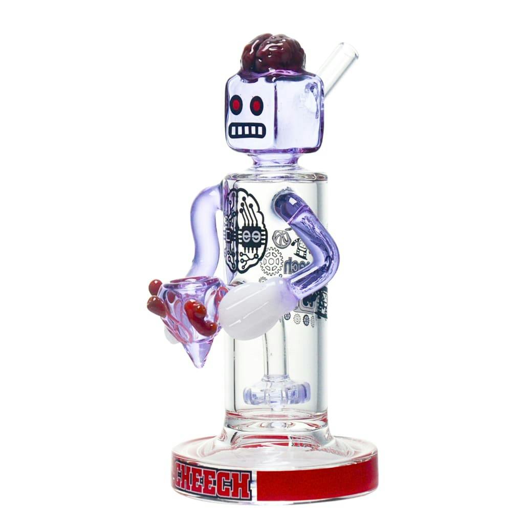 9" Cheech Robot Brain Waterpipe Purple