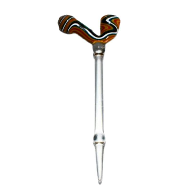 Design 2 4.5" Cheech Long Stem Glass Pipe w/ Dabber