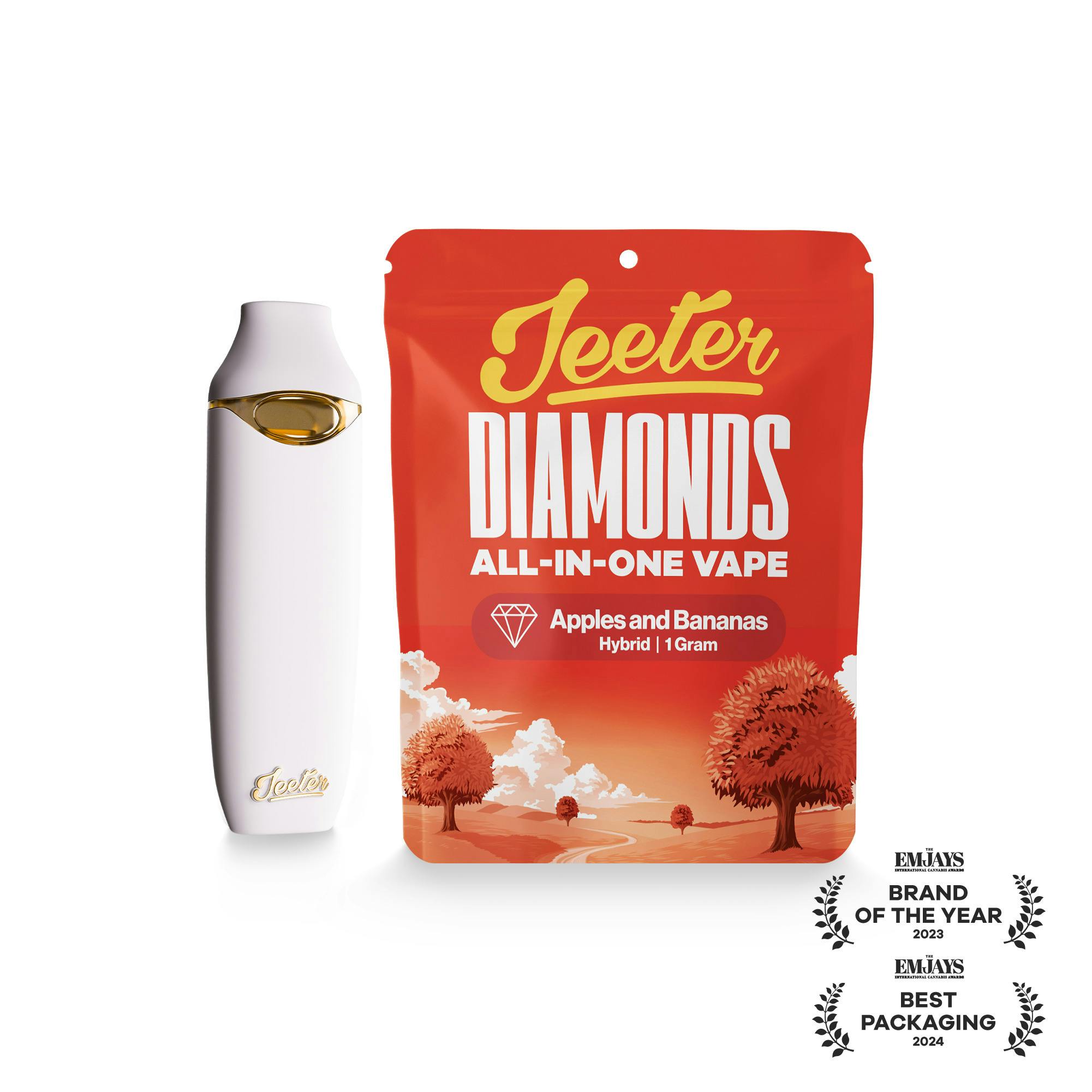 Jeeter: Liquid Diamond Vape | Apples and Bananas | All-in-One