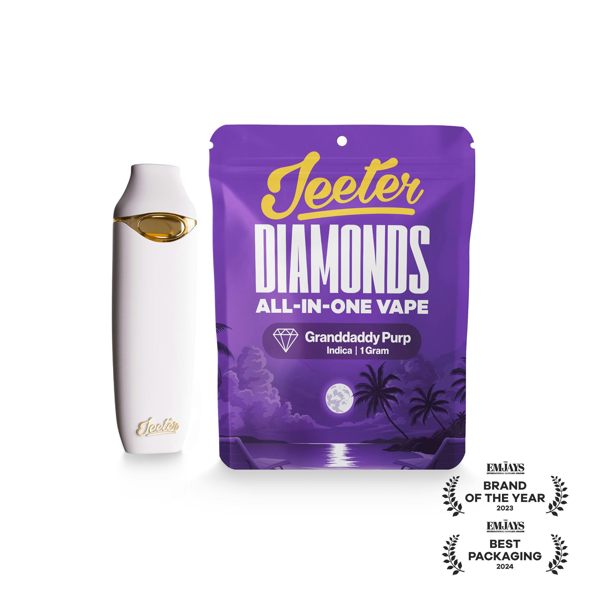 Jeeter: Liquid Diamond Vape | Granddaddy Purp | All-in-One