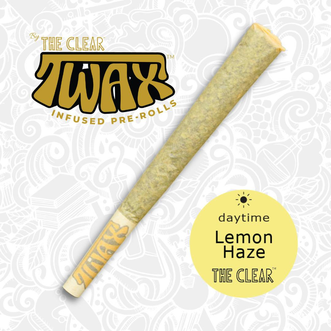 The Clear TWAX Lemon Haze Infused Preroll cannabis product