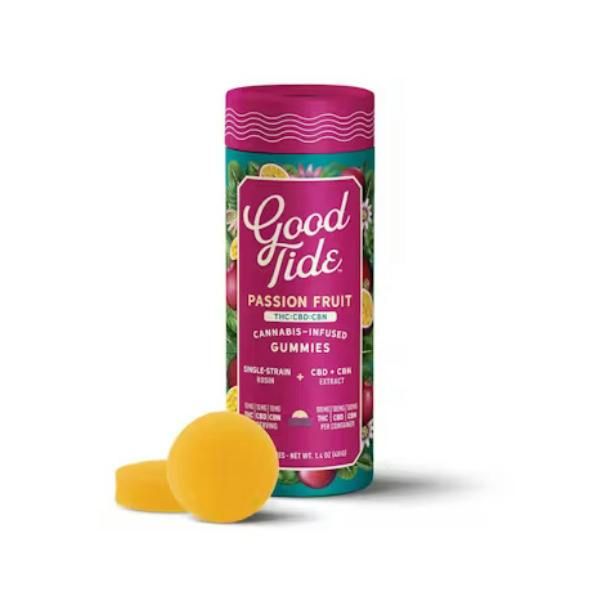 Good Tide PassionFruit Gummies 1:1:1 (THC:CBD:CBN)