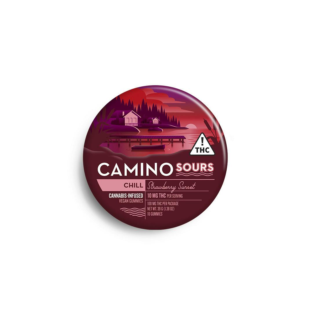 Kiva Camino Sour Strawberry Sunset Gummies