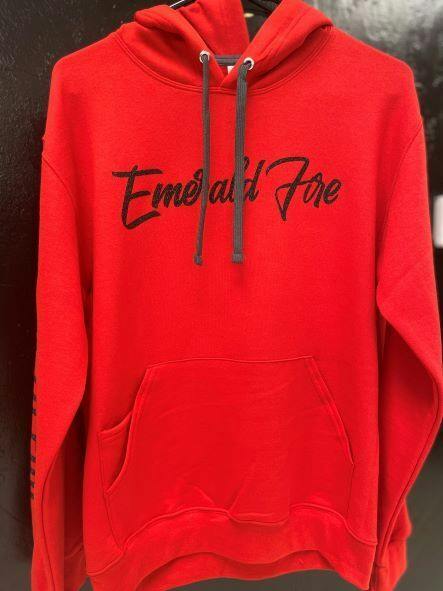 EMERALD FIRE RED HOODIE