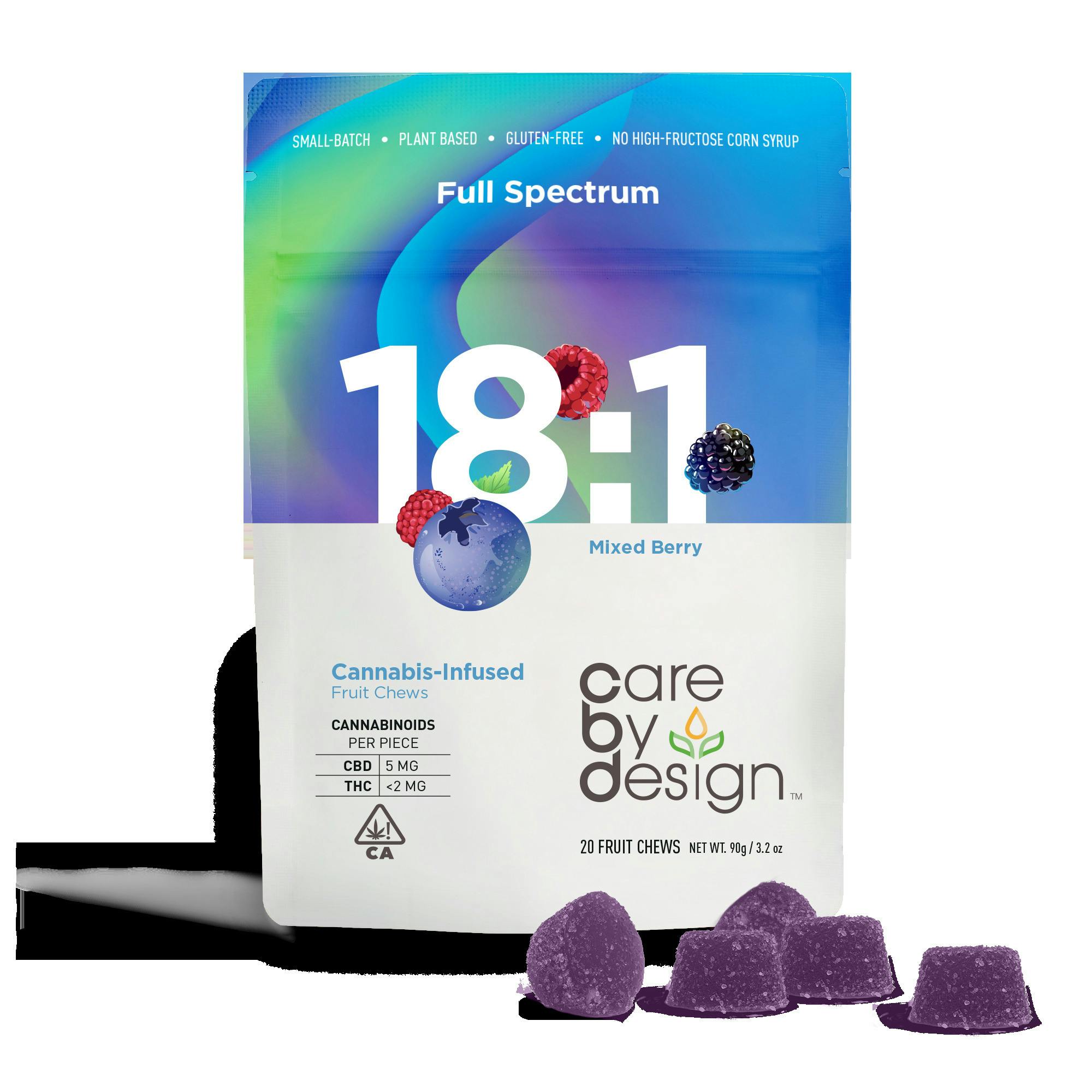 Care by Design | Refresh Gummies | Mixed Berry | 18:1 CBD/THC