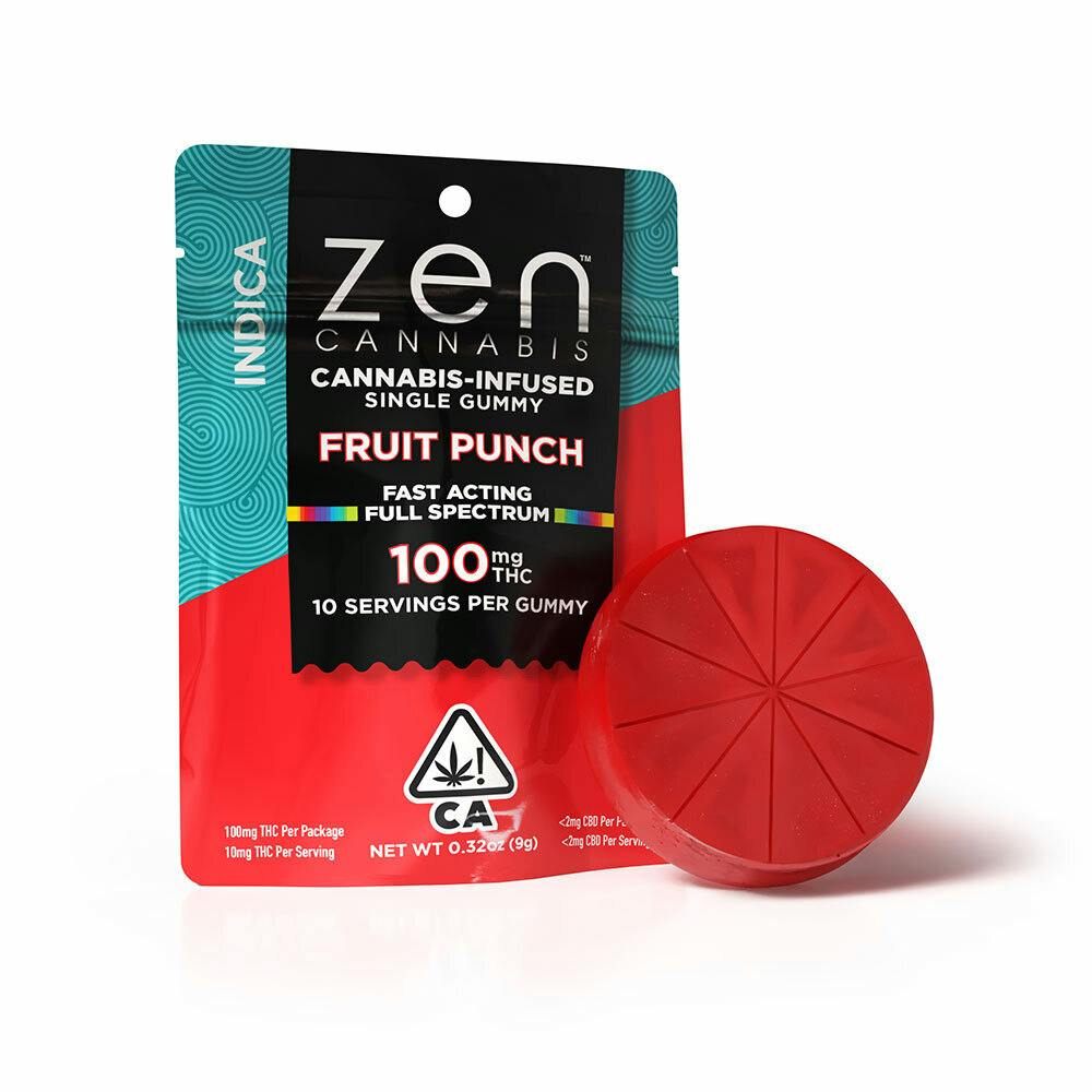 ZEN: High Dose Gummy - Indica - Fruit Punch