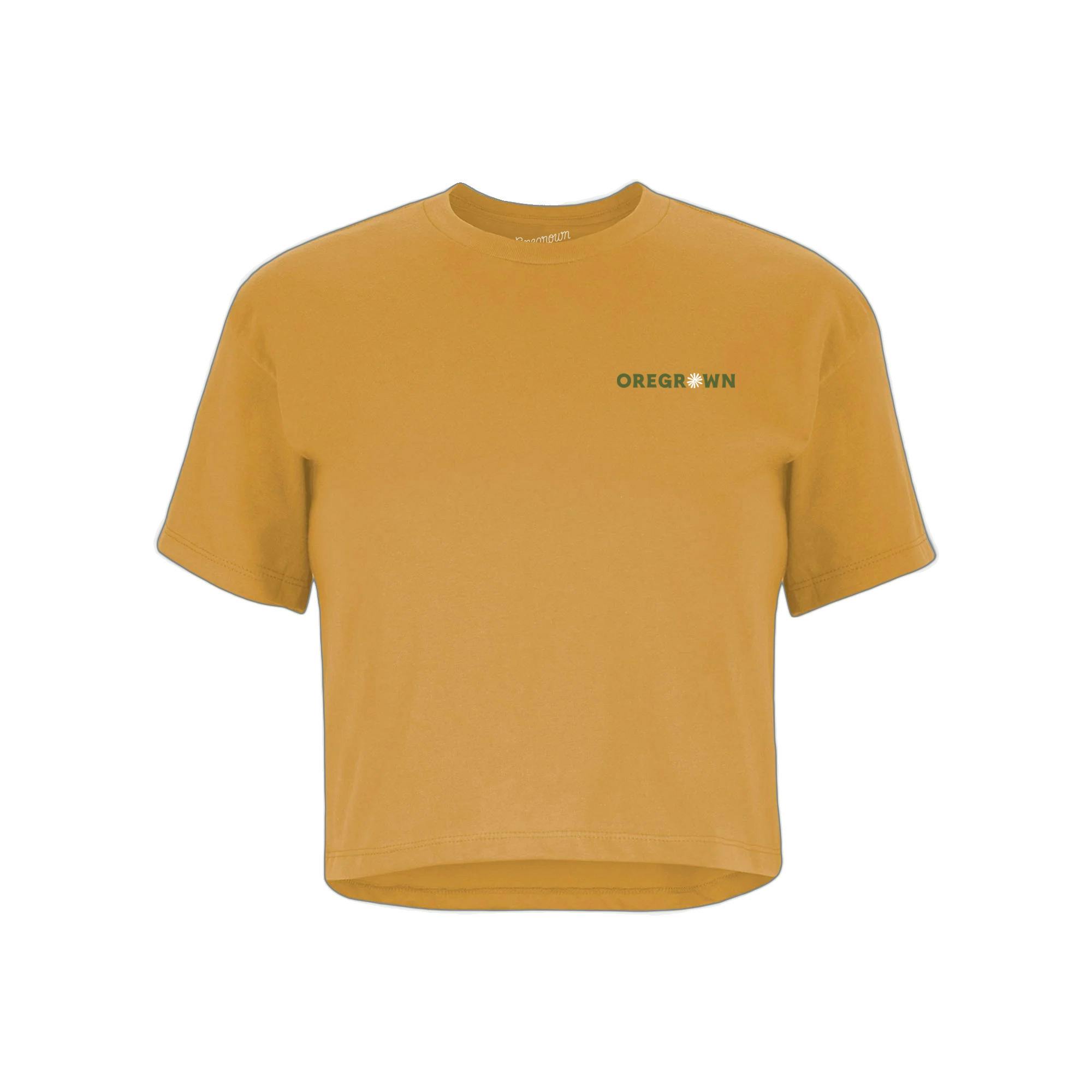 DAISY CROP TEE | ANTIQUE GOLD | S
