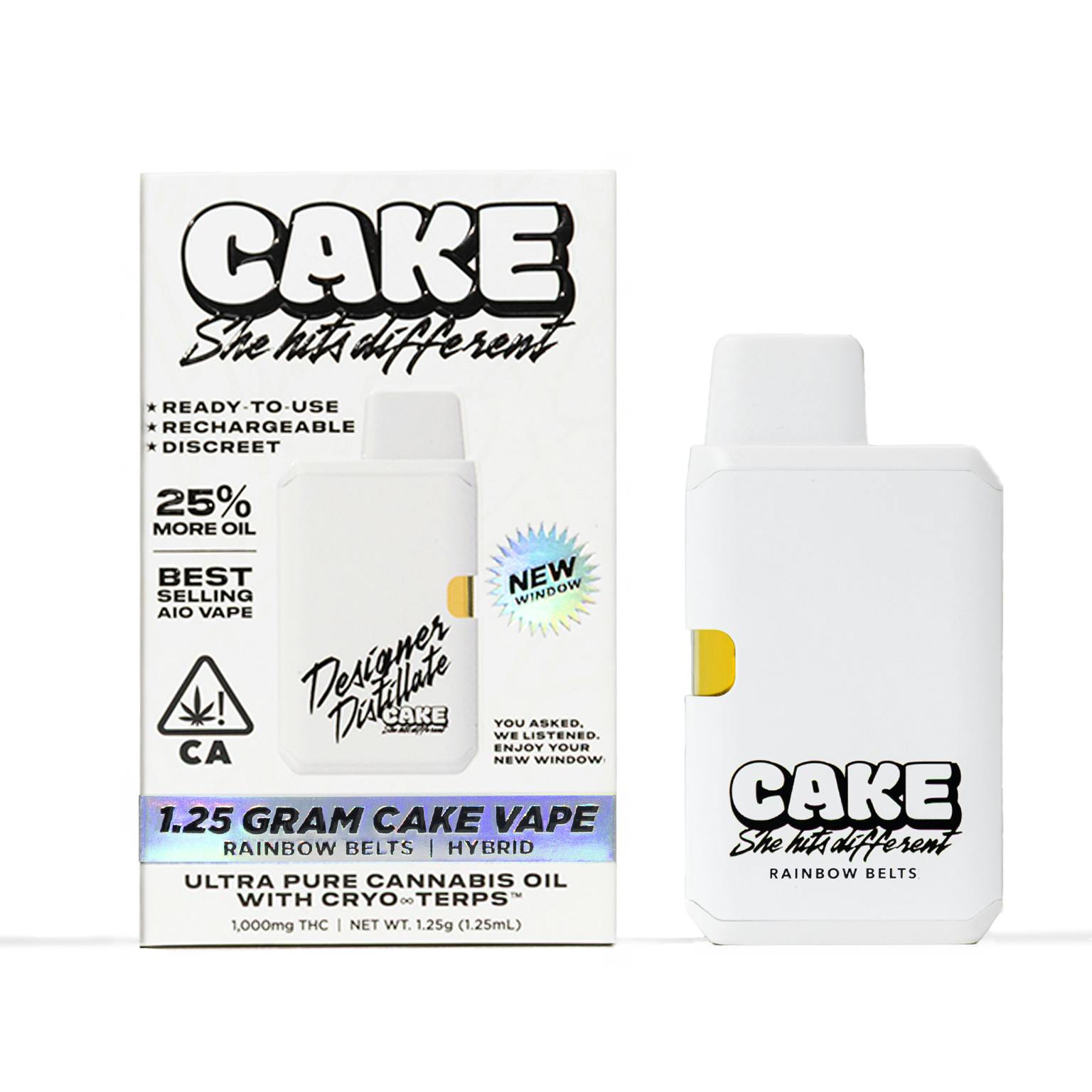 Rainbow Belts - CAKE - DD Pod - 1.25 gram Rechargeable - 1g