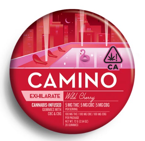 Kiva - Camino - Wild Cherry - CBC/CBG 5:5:5 100mg