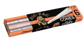 Zig Zag - Ultra Thin - Cones - 1 1/4 - 6pk