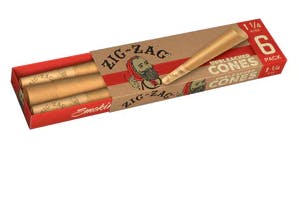 Zig Zag - Unbleached - Cones - 1 1/4" - 6pk