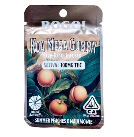 KOA - Summer Peaches x Maui Wowie: Mega Gummy 100mg