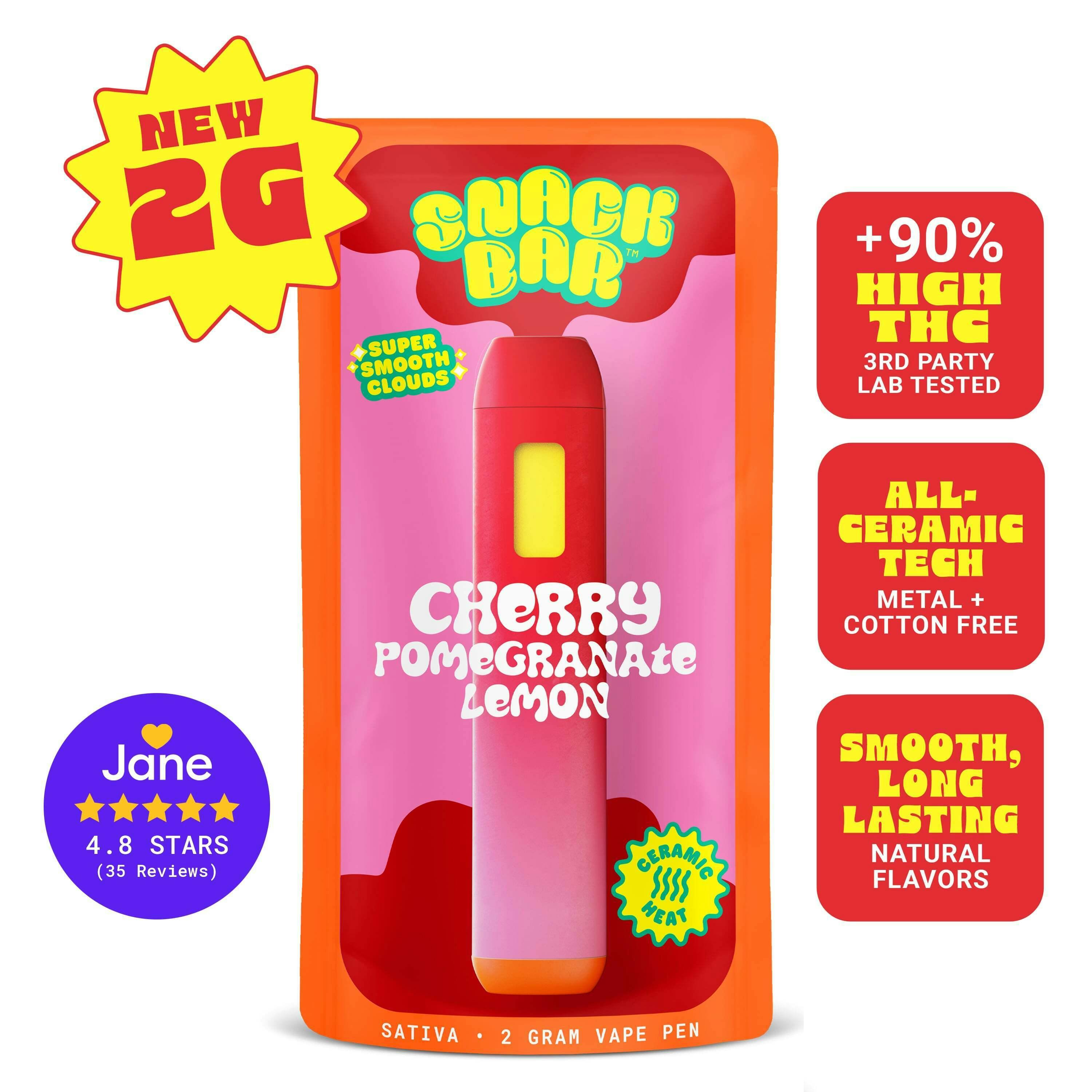 Cherry Pomegranate Lemon [2 Gram] | SNACKBAR - High Potency Ready-to-Use Vape